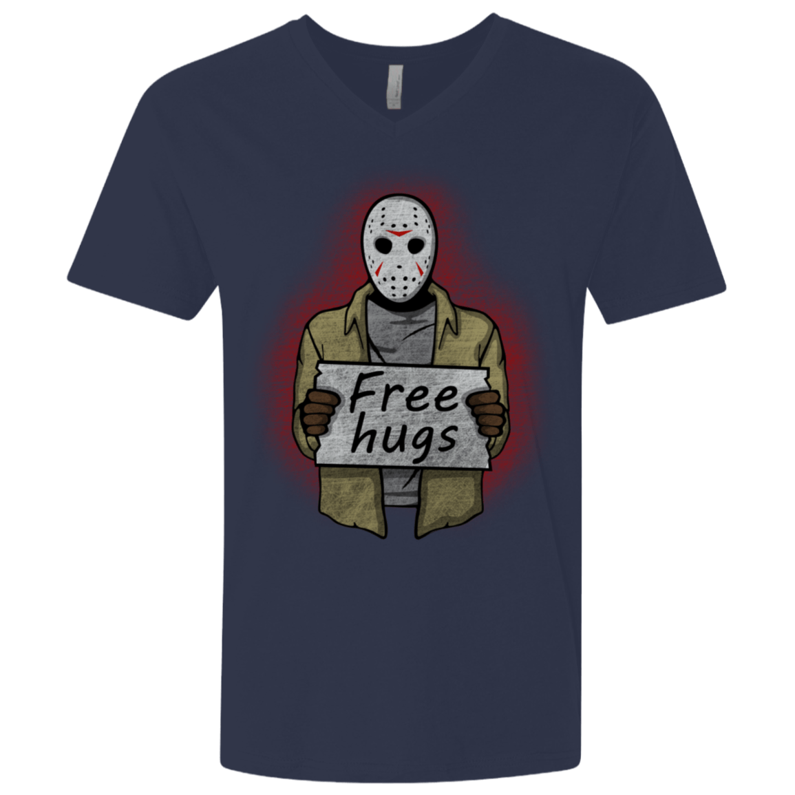 T-Shirts Midnight Navy / X-Small Free Hugs Jason Men's Premium V-Neck