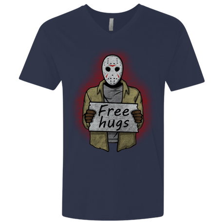T-Shirts Midnight Navy / X-Small Free Hugs Jason Men's Premium V-Neck
