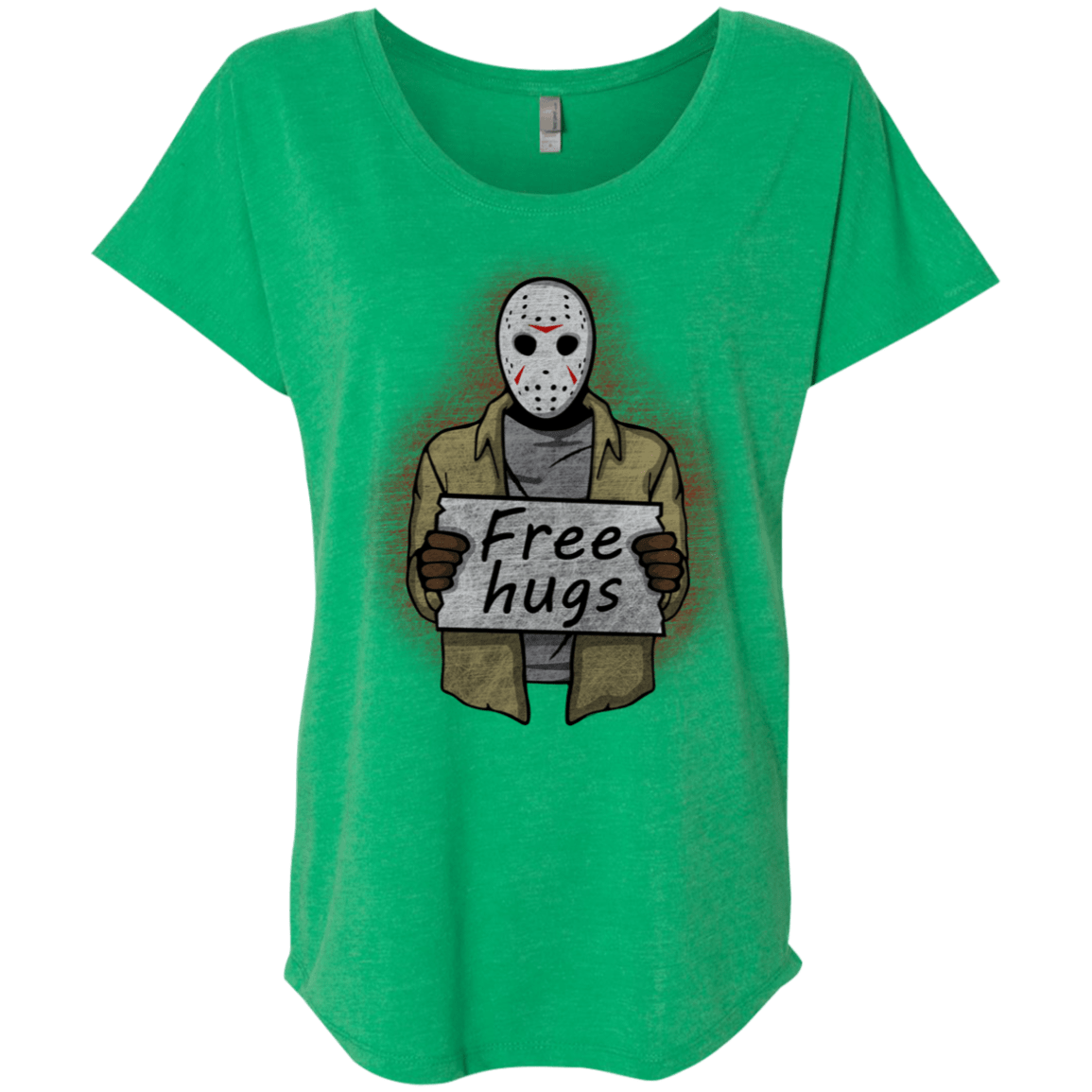 T-Shirts Envy / X-Small Free Hugs Jason Triblend Dolman Sleeve