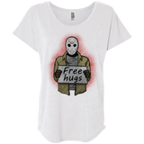 T-Shirts Heather White / X-Small Free Hugs Jason Triblend Dolman Sleeve