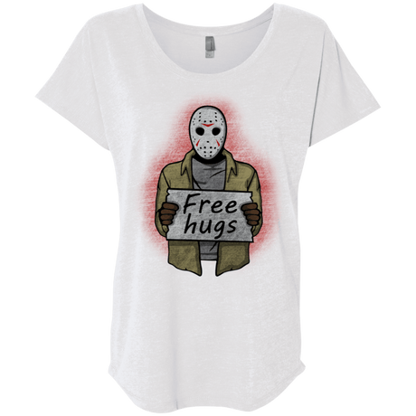 T-Shirts Heather White / X-Small Free Hugs Jason Triblend Dolman Sleeve