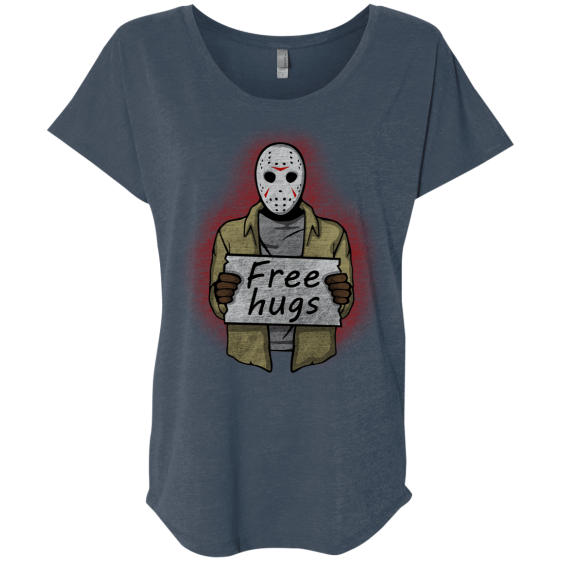 T-Shirts Indigo / X-Small Free Hugs Jason Triblend Dolman Sleeve