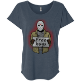 T-Shirts Indigo / X-Small Free Hugs Jason Triblend Dolman Sleeve