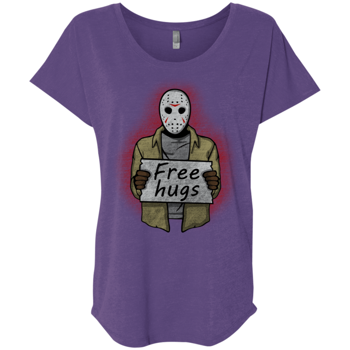 T-Shirts Purple Rush / X-Small Free Hugs Jason Triblend Dolman Sleeve