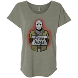 T-Shirts Venetian Grey / X-Small Free Hugs Jason Triblend Dolman Sleeve