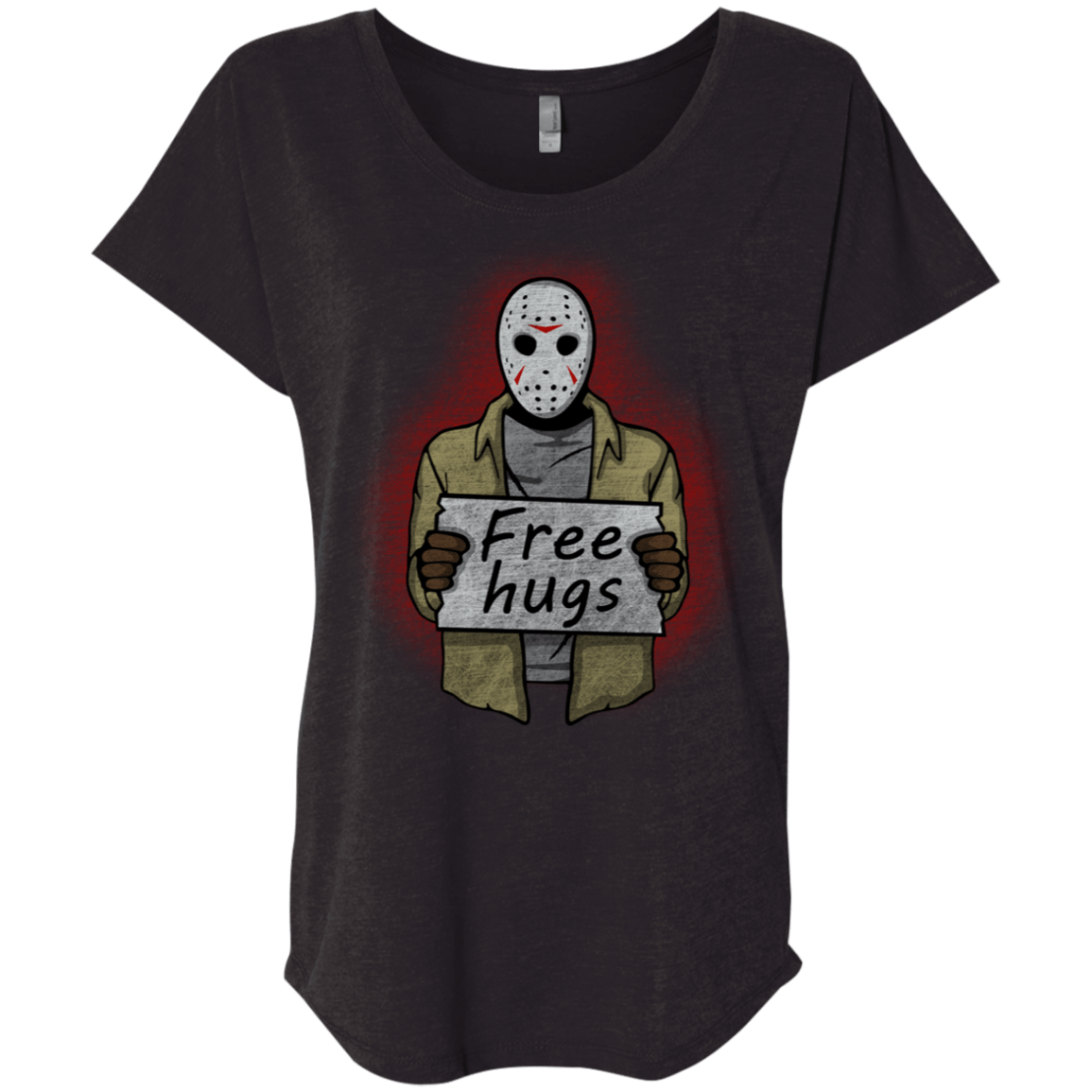 T-Shirts Vintage Black / X-Small Free Hugs Jason Triblend Dolman Sleeve