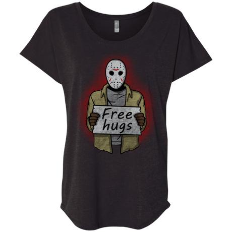T-Shirts Vintage Black / X-Small Free Hugs Jason Triblend Dolman Sleeve
