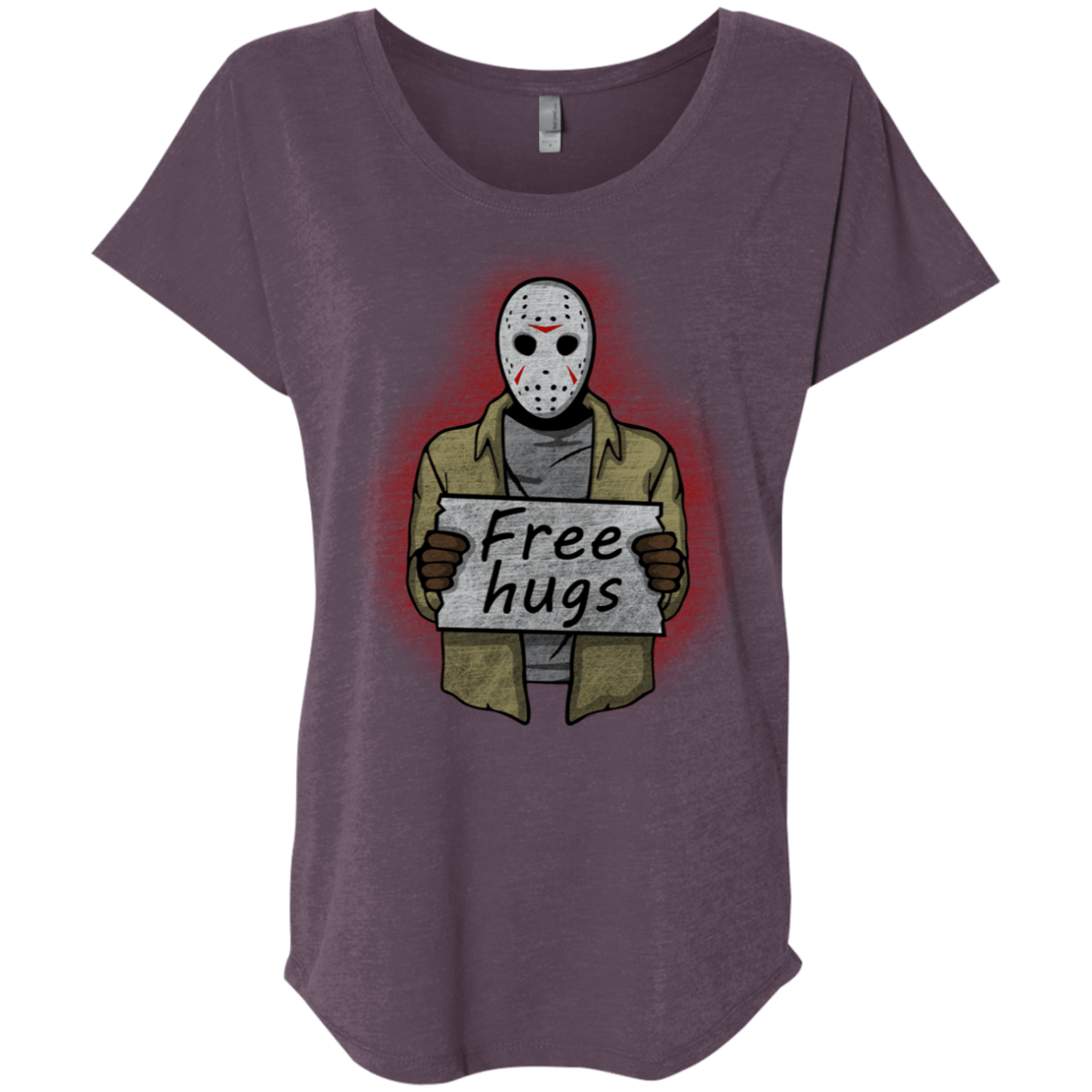 T-Shirts Vintage Purple / X-Small Free Hugs Jason Triblend Dolman Sleeve