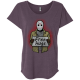 T-Shirts Vintage Purple / X-Small Free Hugs Jason Triblend Dolman Sleeve