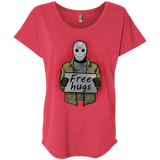 T-Shirts Vintage Red / X-Small Free Hugs Jason Triblend Dolman Sleeve