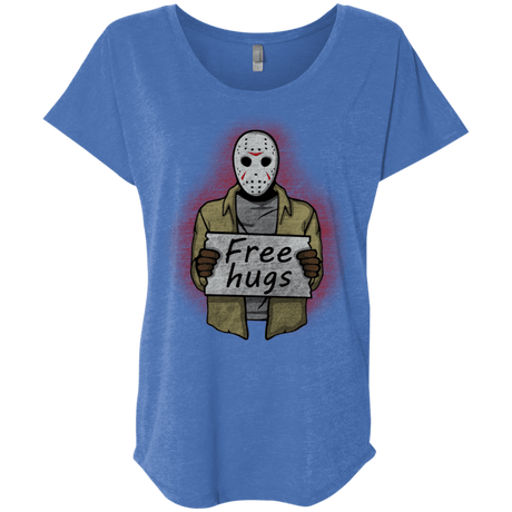 T-Shirts Vintage Royal / X-Small Free Hugs Jason Triblend Dolman Sleeve
