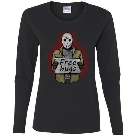 T-Shirts Black / S Free Hugs Jason Women's Long Sleeve T-Shirt