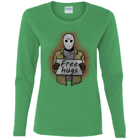 T-Shirts Irish Green / S Free Hugs Jason Women's Long Sleeve T-Shirt
