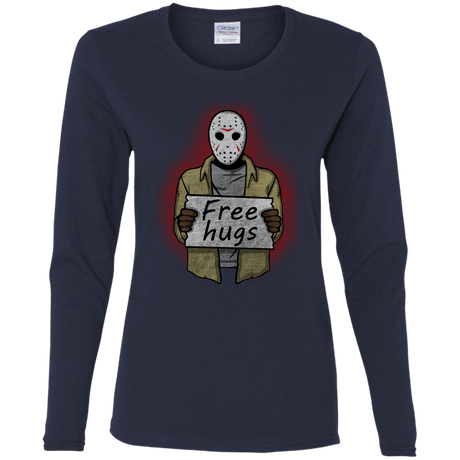 T-Shirts Navy / S Free Hugs Jason Women's Long Sleeve T-Shirt