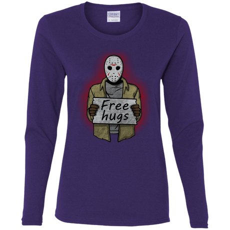 T-Shirts Purple / S Free Hugs Jason Women's Long Sleeve T-Shirt