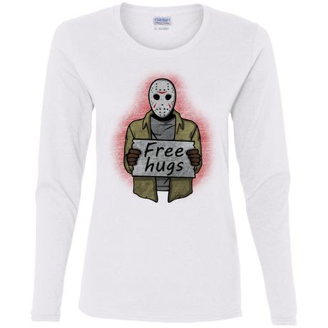 T-Shirts White / S Free Hugs Jason Women's Long Sleeve T-Shirt