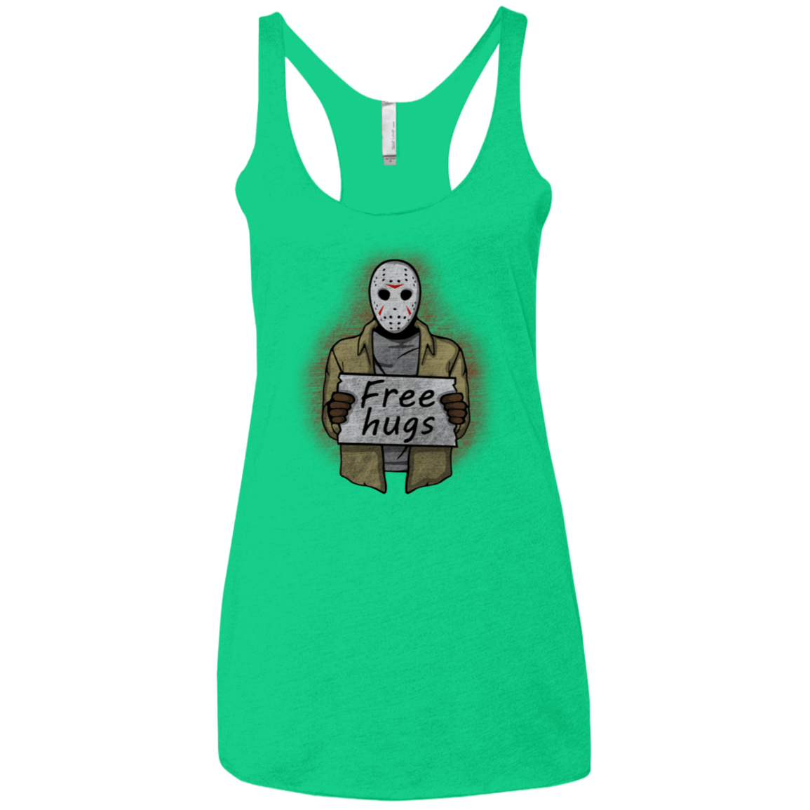 T-Shirts Envy / X-Small Free Hugs Jason Women's Triblend Racerback Tank