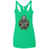 T-Shirts Envy / X-Small Free Hugs Jason Women's Triblend Racerback Tank