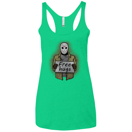 T-Shirts Envy / X-Small Free Hugs Jason Women's Triblend Racerback Tank