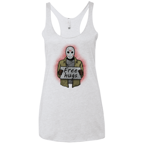 T-Shirts Heather White / X-Small Free Hugs Jason Women's Triblend Racerback Tank
