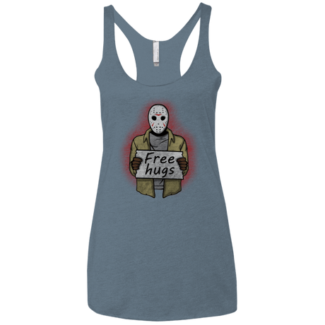 T-Shirts Indigo / X-Small Free Hugs Jason Women's Triblend Racerback Tank