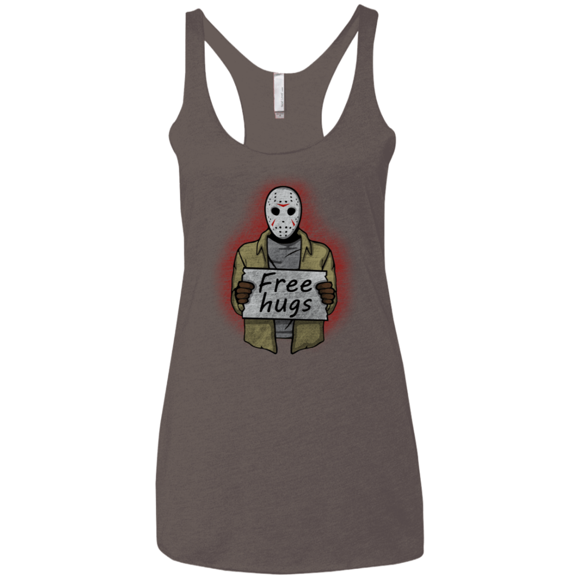 T-Shirts Macchiato / X-Small Free Hugs Jason Women's Triblend Racerback Tank