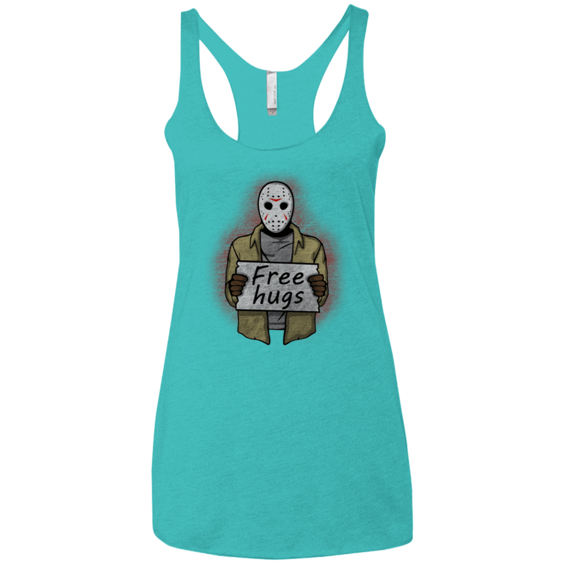 T-Shirts Tahiti Blue / X-Small Free Hugs Jason Women's Triblend Racerback Tank