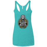 T-Shirts Tahiti Blue / X-Small Free Hugs Jason Women's Triblend Racerback Tank