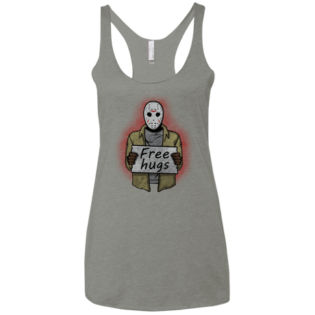 T-Shirts Venetian Grey / X-Small Free Hugs Jason Women's Triblend Racerback Tank