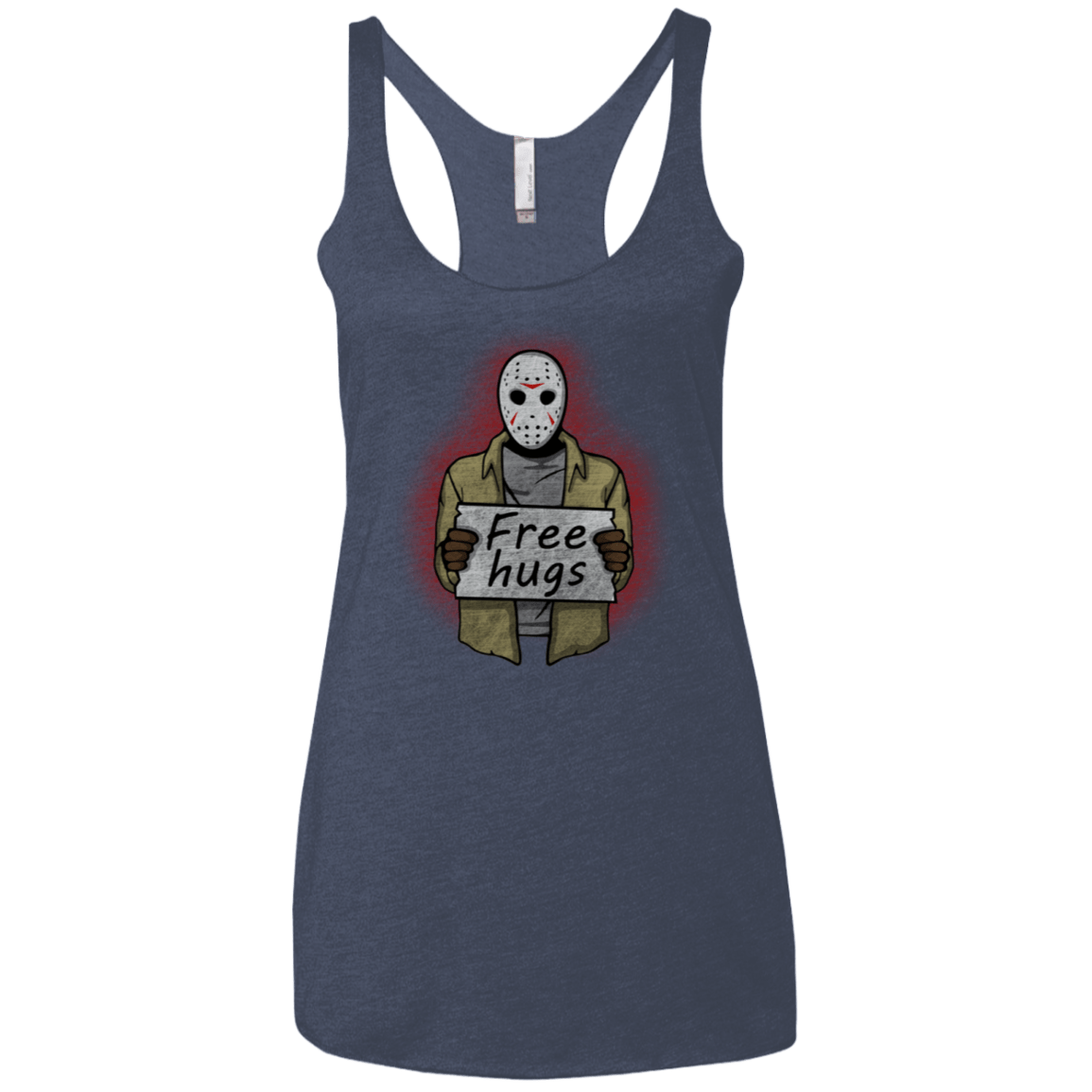 T-Shirts Vintage Navy / X-Small Free Hugs Jason Women's Triblend Racerback Tank