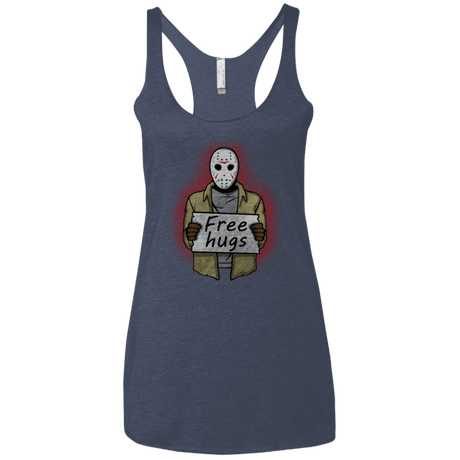 T-Shirts Vintage Navy / X-Small Free Hugs Jason Women's Triblend Racerback Tank