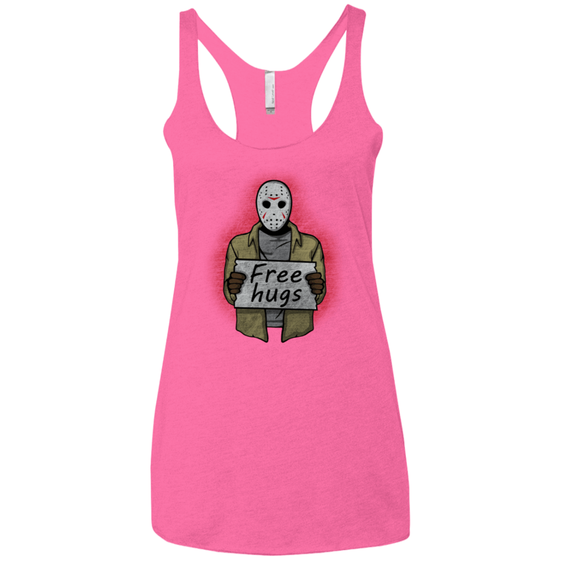 T-Shirts Vintage Pink / X-Small Free Hugs Jason Women's Triblend Racerback Tank