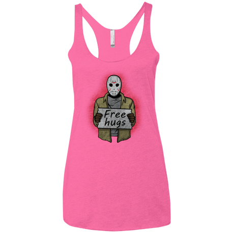 T-Shirts Vintage Pink / X-Small Free Hugs Jason Women's Triblend Racerback Tank