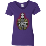 T-Shirts Purple / S Free Hugs Jason Women's V-Neck T-Shirt