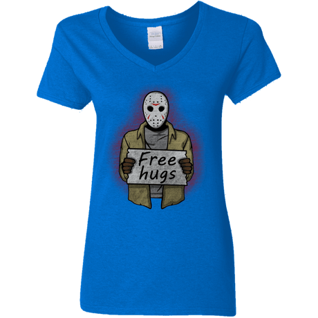 T-Shirts Royal / S Free Hugs Jason Women's V-Neck T-Shirt