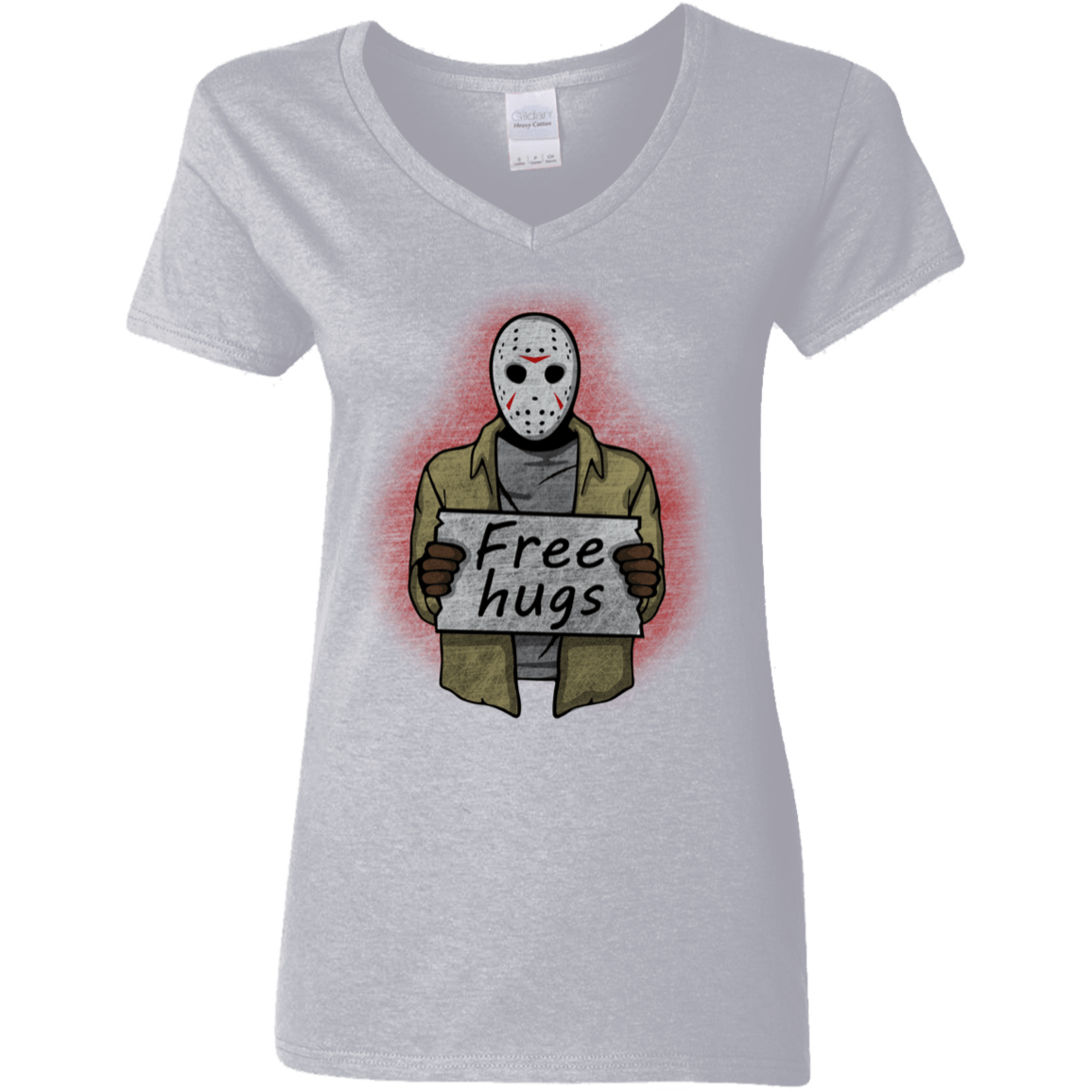 T-Shirts Sport Grey / S Free Hugs Jason Women's V-Neck T-Shirt