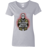 T-Shirts Sport Grey / S Free Hugs Jason Women's V-Neck T-Shirt