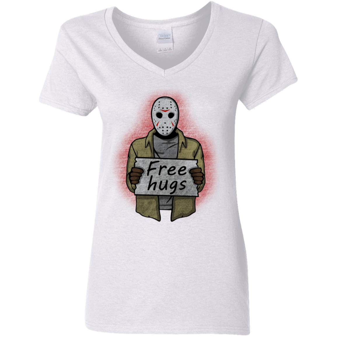 T-Shirts White / S Free Hugs Jason Women's V-Neck T-Shirt