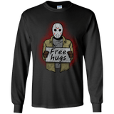 T-Shirts Black / YS Free Hugs Jason Youth Long Sleeve T-Shirt