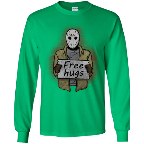 T-Shirts Irish Green / YS Free Hugs Jason Youth Long Sleeve T-Shirt