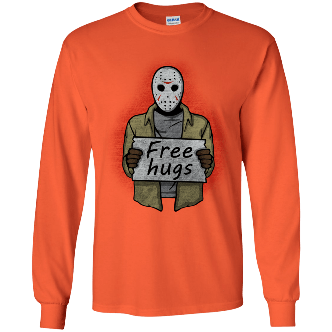 T-Shirts Orange / YS Free Hugs Jason Youth Long Sleeve T-Shirt