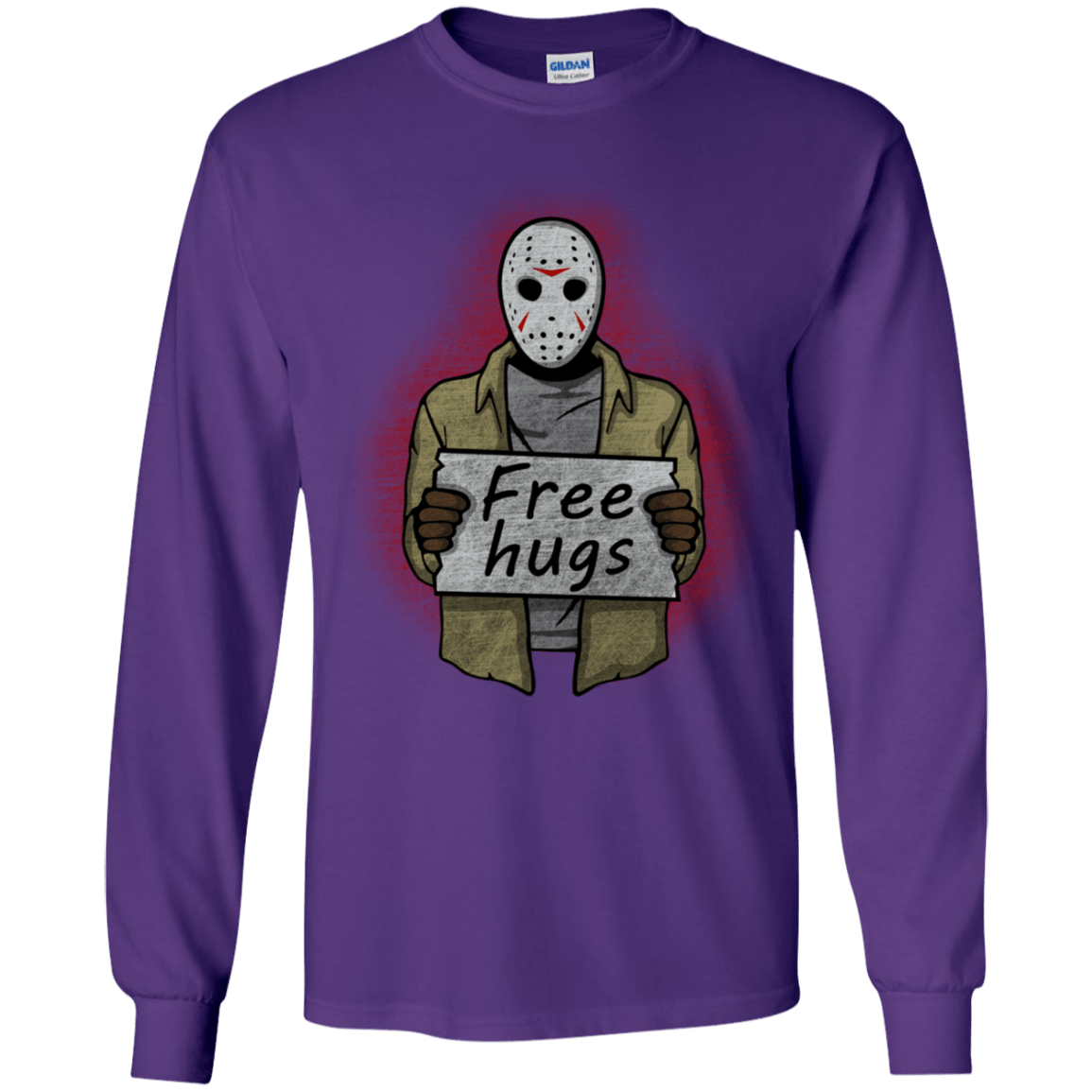 T-Shirts Purple / YS Free Hugs Jason Youth Long Sleeve T-Shirt