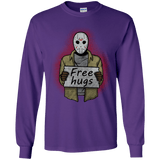 T-Shirts Purple / YS Free Hugs Jason Youth Long Sleeve T-Shirt