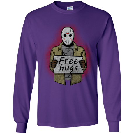T-Shirts Purple / YS Free Hugs Jason Youth Long Sleeve T-Shirt