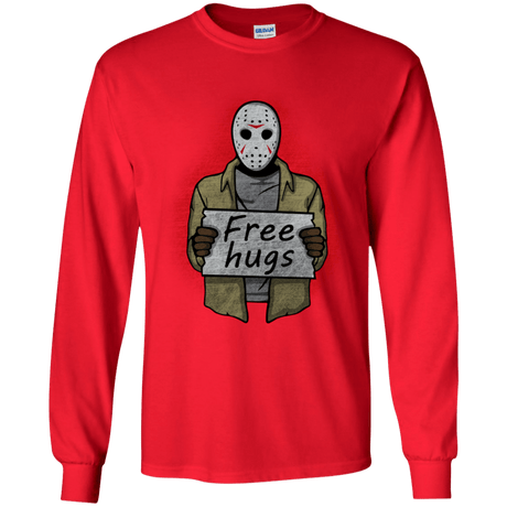 T-Shirts Red / YS Free Hugs Jason Youth Long Sleeve T-Shirt