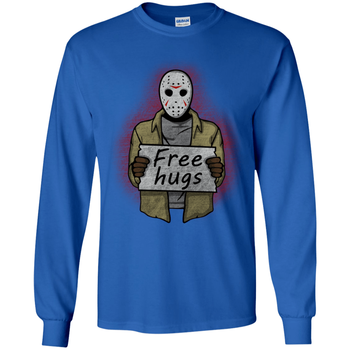 T-Shirts Royal / YS Free Hugs Jason Youth Long Sleeve T-Shirt