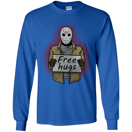 T-Shirts Royal / YS Free Hugs Jason Youth Long Sleeve T-Shirt