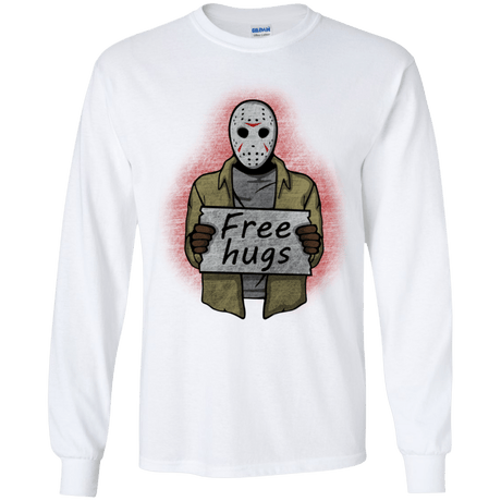 T-Shirts White / YS Free Hugs Jason Youth Long Sleeve T-Shirt