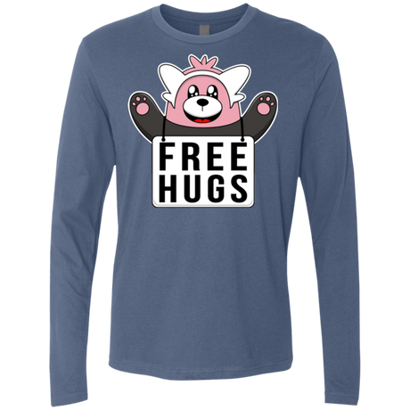 T-Shirts Indigo / Small Free Hugs Men's Premium Long Sleeve