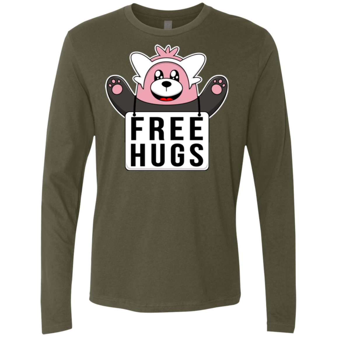 T-Shirts Military Green / Small Free Hugs Men's Premium Long Sleeve